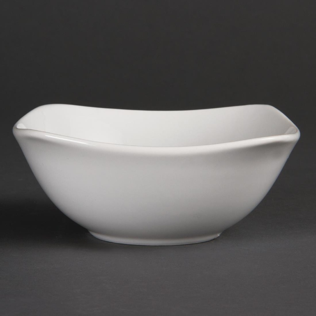 Olympia Whiteware afgeronde vierkante schalen 14cm (12 stuks)