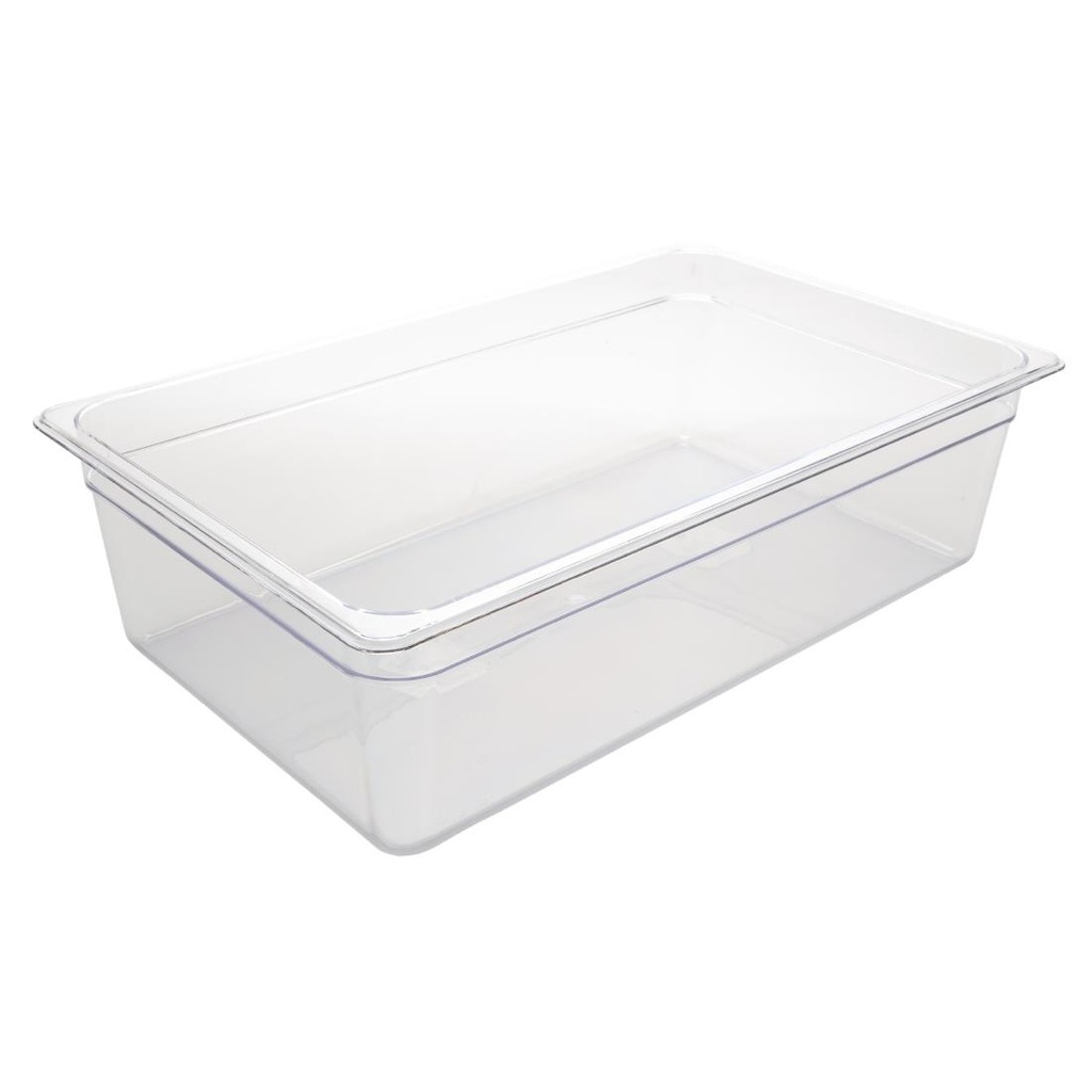 Vogue polycarbonaat 1/1 gastronorm container 150mm doorzichtig