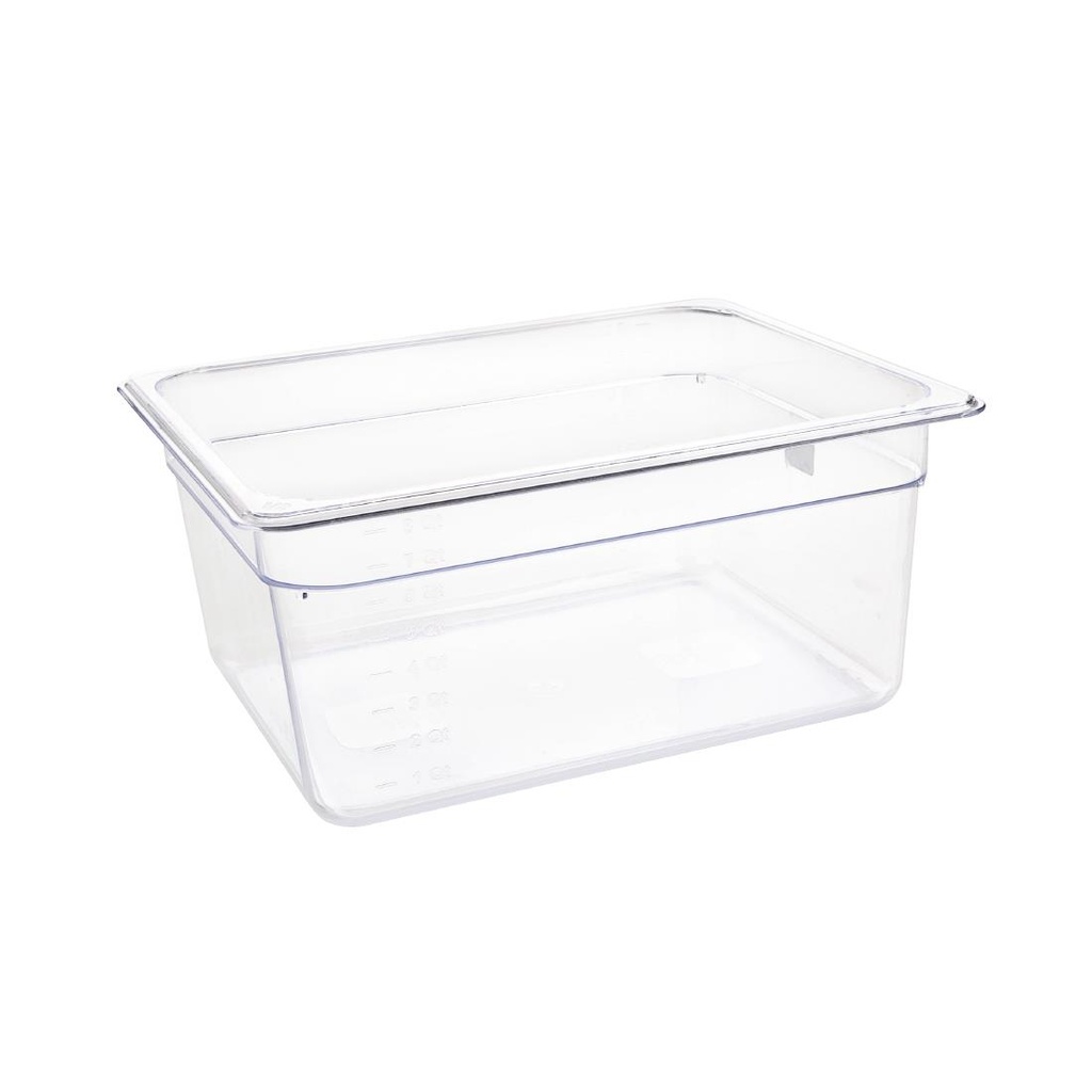 Vogue polycarbonaat 1/2 gastronorm container 150mm helder