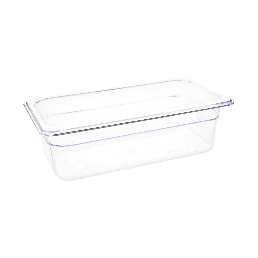Vogue polycarbonaat 1/3 gastronorm container 100mm transparant