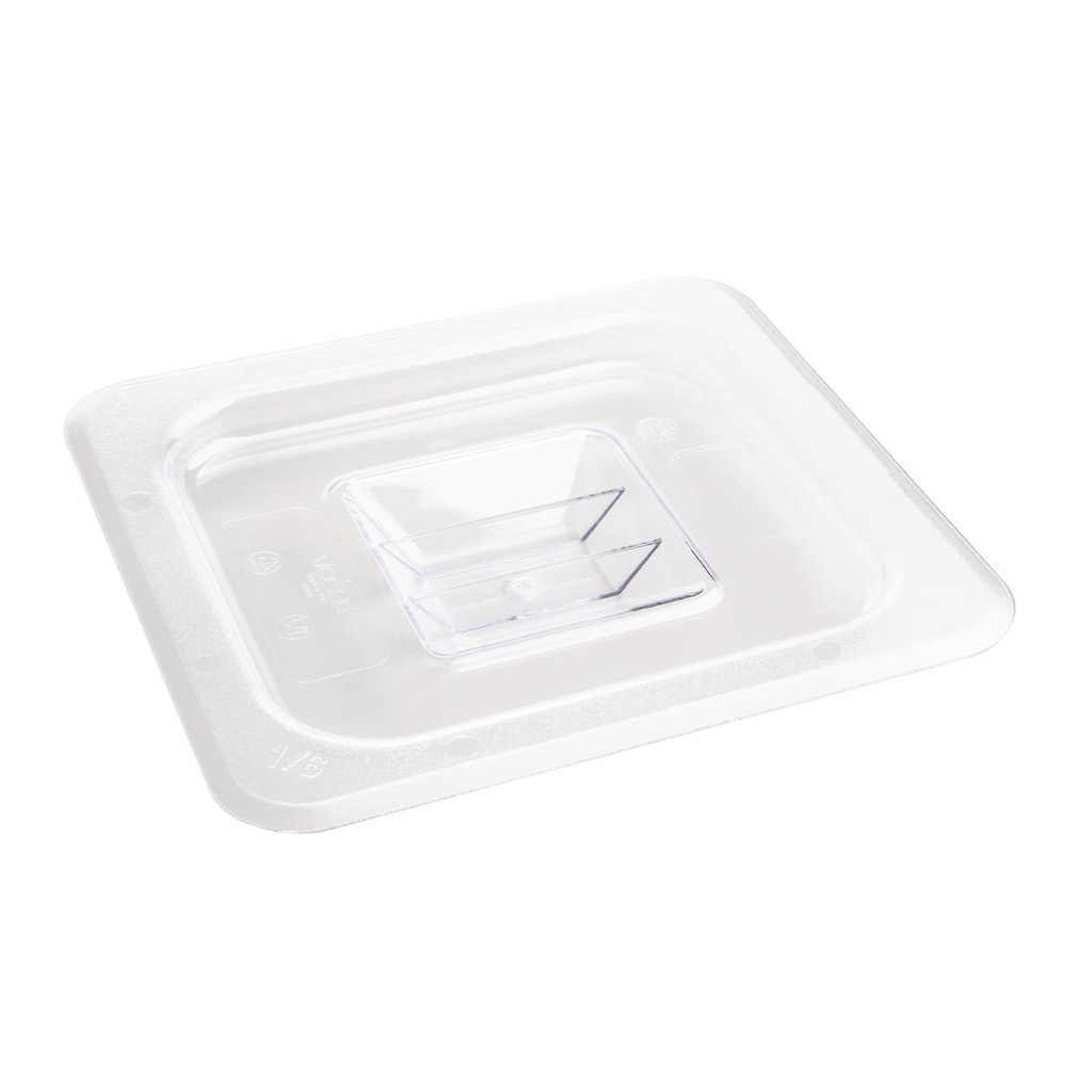Vogue polycarbonaat 1/6 gastronorm deksel helder