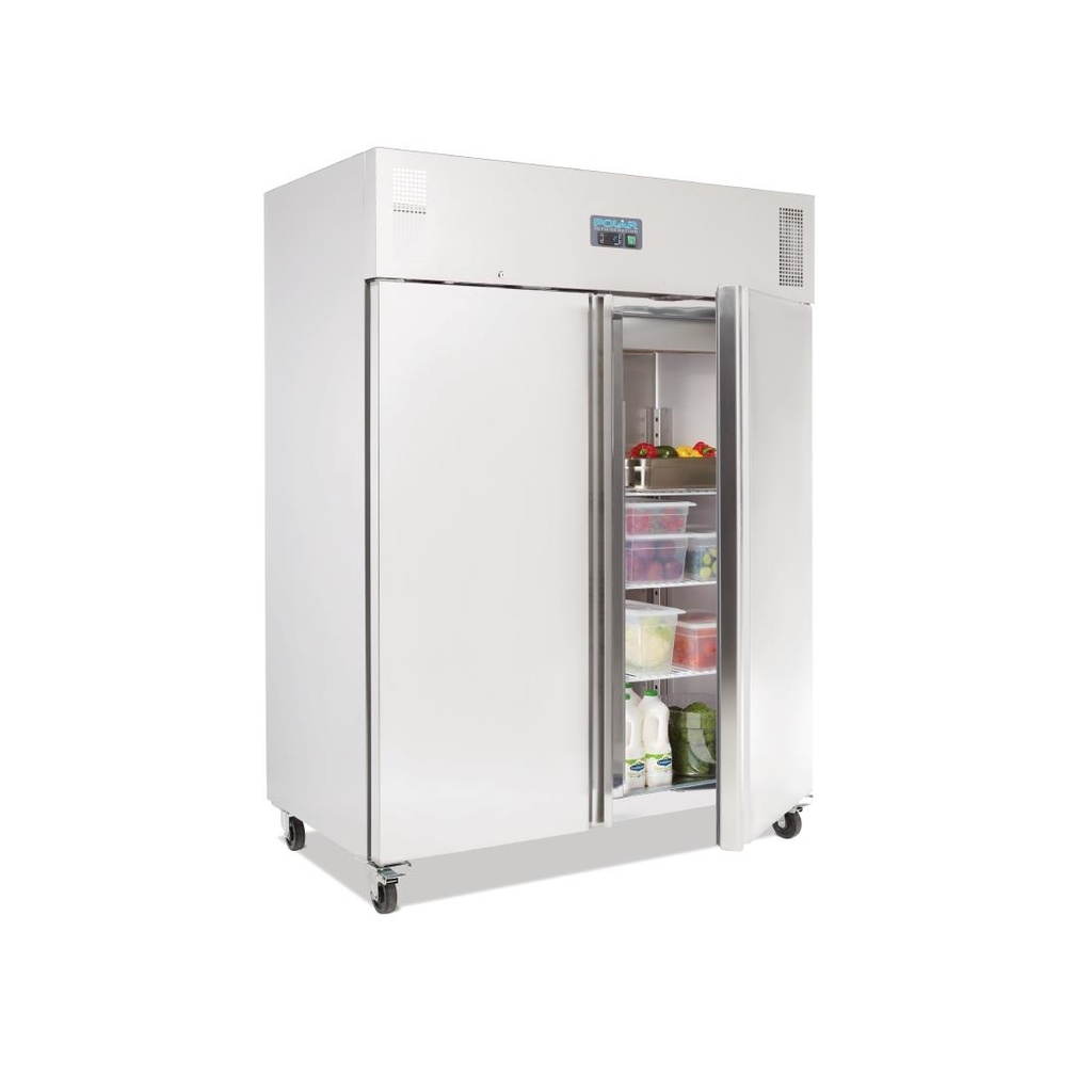 Polar U-serie professionele 2-deurs koeling RVS 1300L