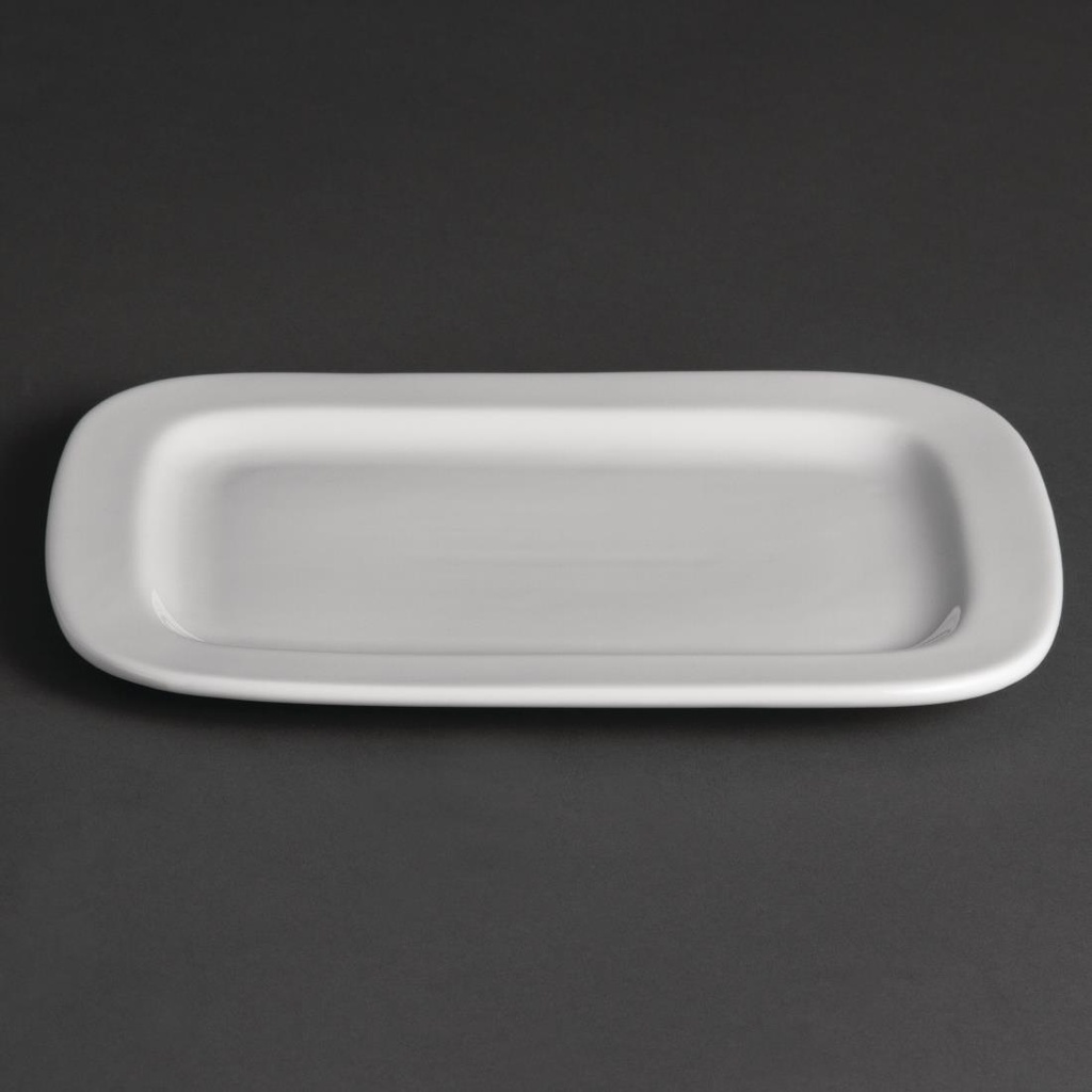 Olympia Whiteware ronde rechthoekige borden 230 mm (pak van 12)
