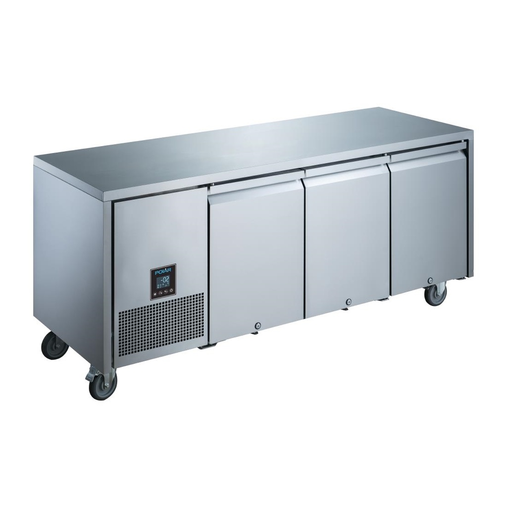 Polar U-serie premium driedeurs koelwerkbank 420L