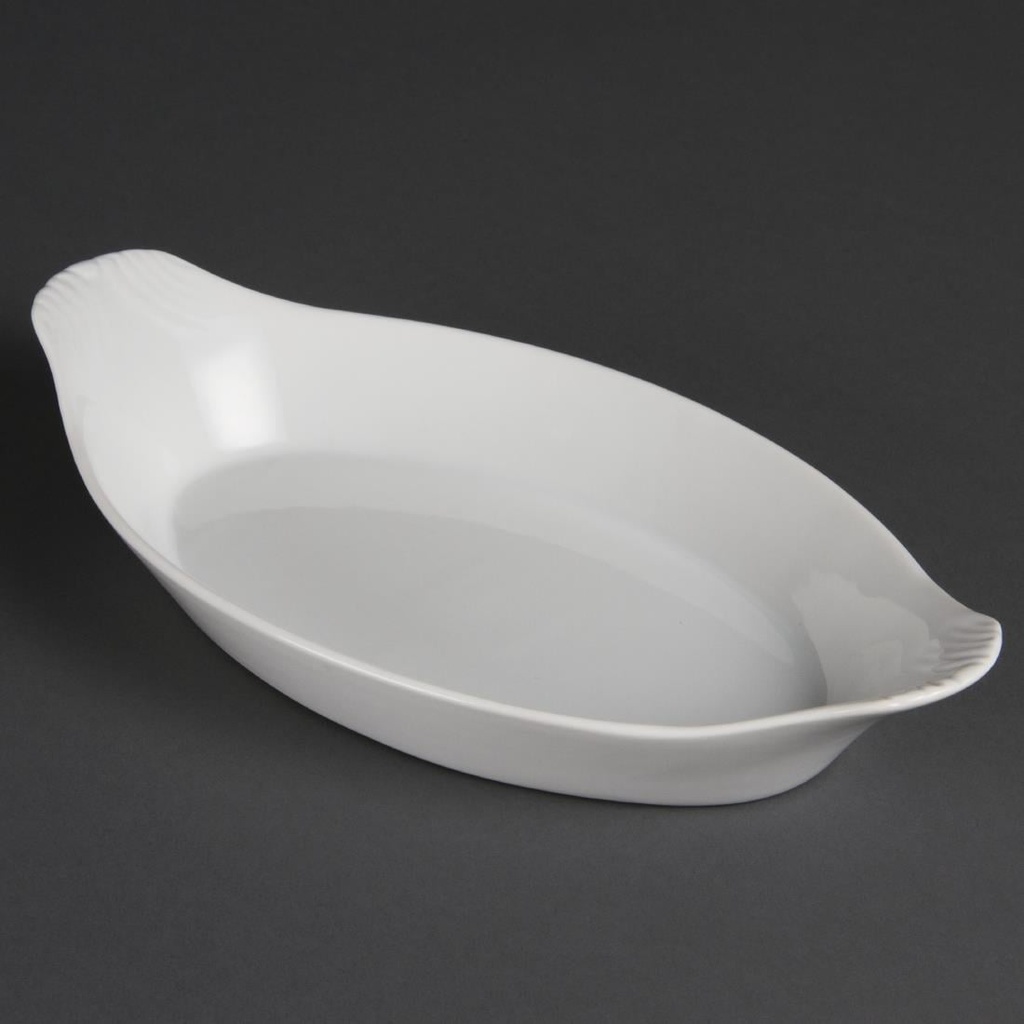 Olympia Whiteware ovale gratineerschalen 29x16,6cm (6 stuks)