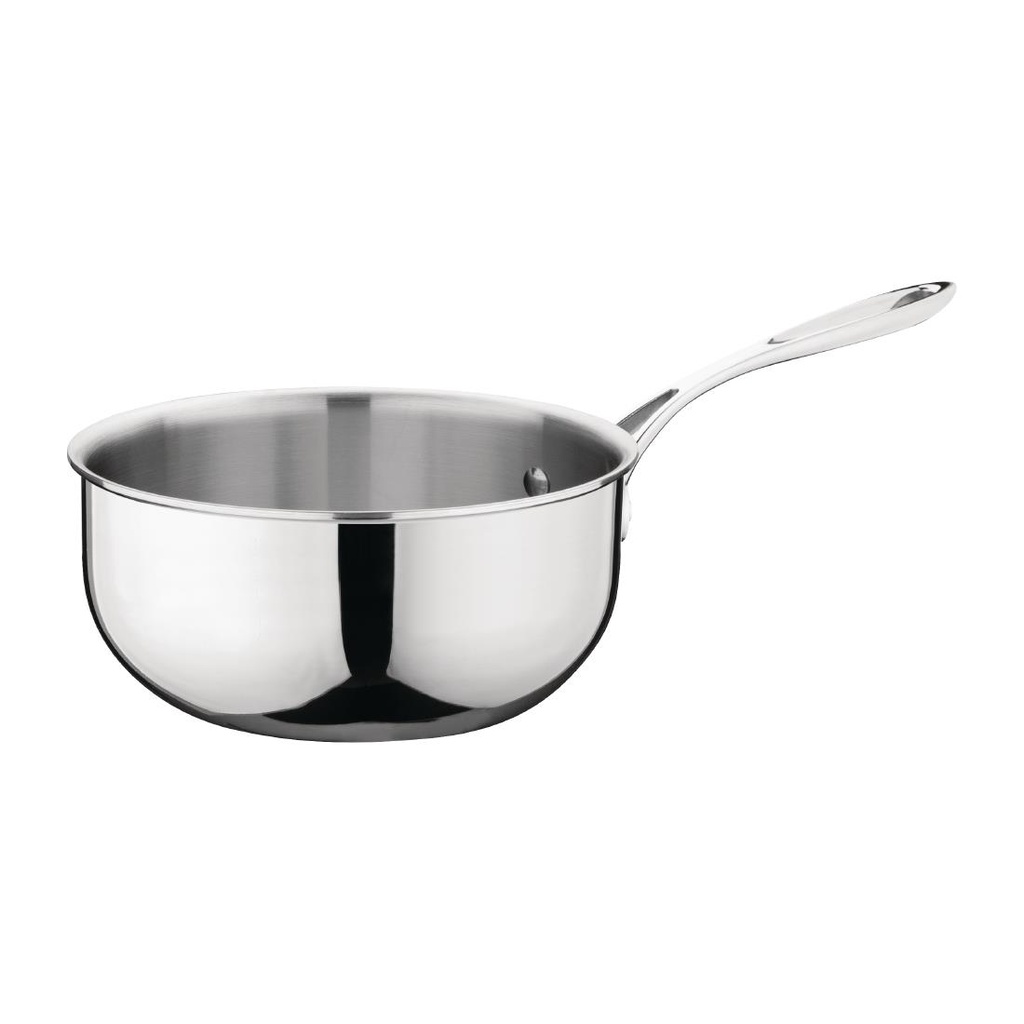 Vogue roestvrij staal & aluminium drielaagse geflarede sauteerpan 20cm