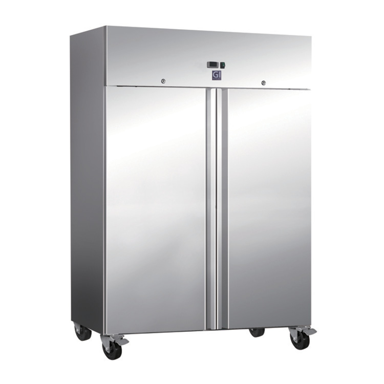 Gastro-Inox RVS 1200 liter vriezer, statisch gekoeld met ventilator