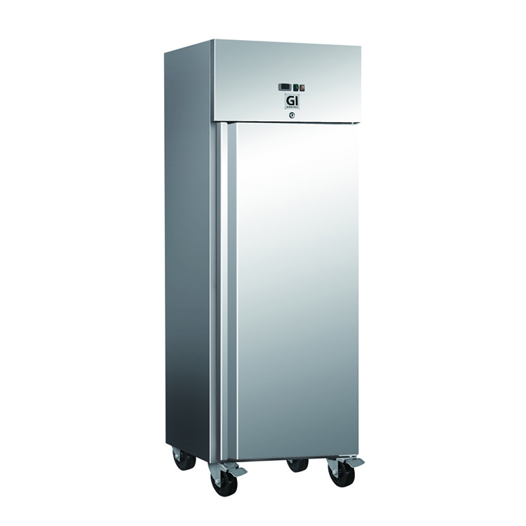 Gastro-Inox RVS vriezer 600 liter, geforceerd gekoeld