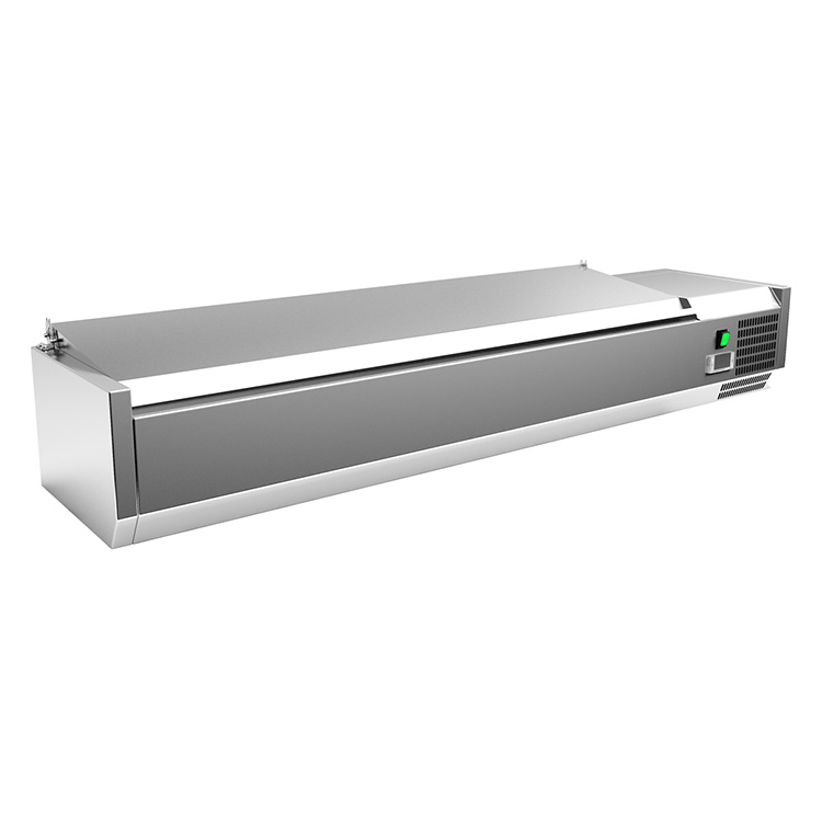 Gastro-Inox RVS opzetkoeling 7x GN 1/4 met deksel
