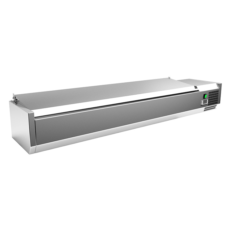 Gastro-Inox RVS opzetkoeling 7x GN 1/4 met deksel