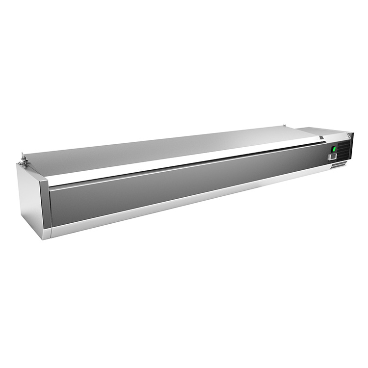 Gastro-Inox RVS opzetkoeling 10x GN 1/4 met deksel