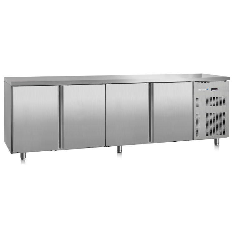 Marecos Softline RVS gekoelde werkbank 600mm diep met 4 deuren