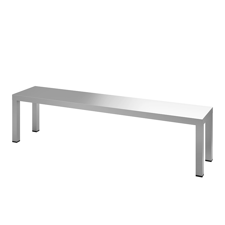 Etagère van roestvrijstaal, 1200(l)x300(d)x350(h)mm