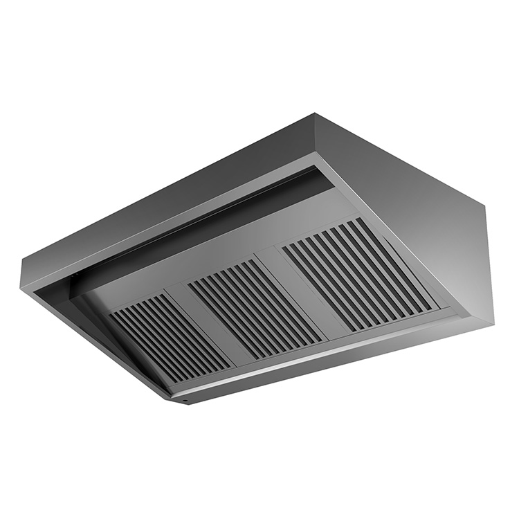 Afzuigkap met motor van roestvrijstaal AISI 304, 2000(l)x1100(d)x450(h)mm