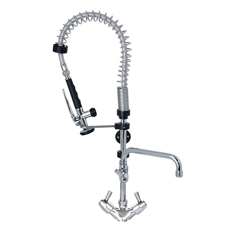 Monobloc voorspoeldouche met draaihendels & zwenkkraan, 700mm