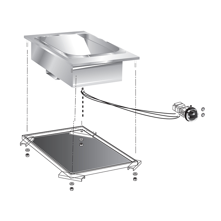 Mareno drop-in frites warmhoudapparaat, 40 cm