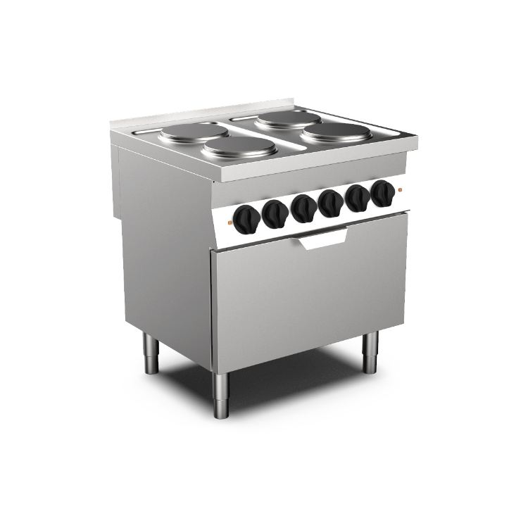 Mareno M0-700 line Kooktoestel 4 ronde kookplaten en elektrische oven, 80cm