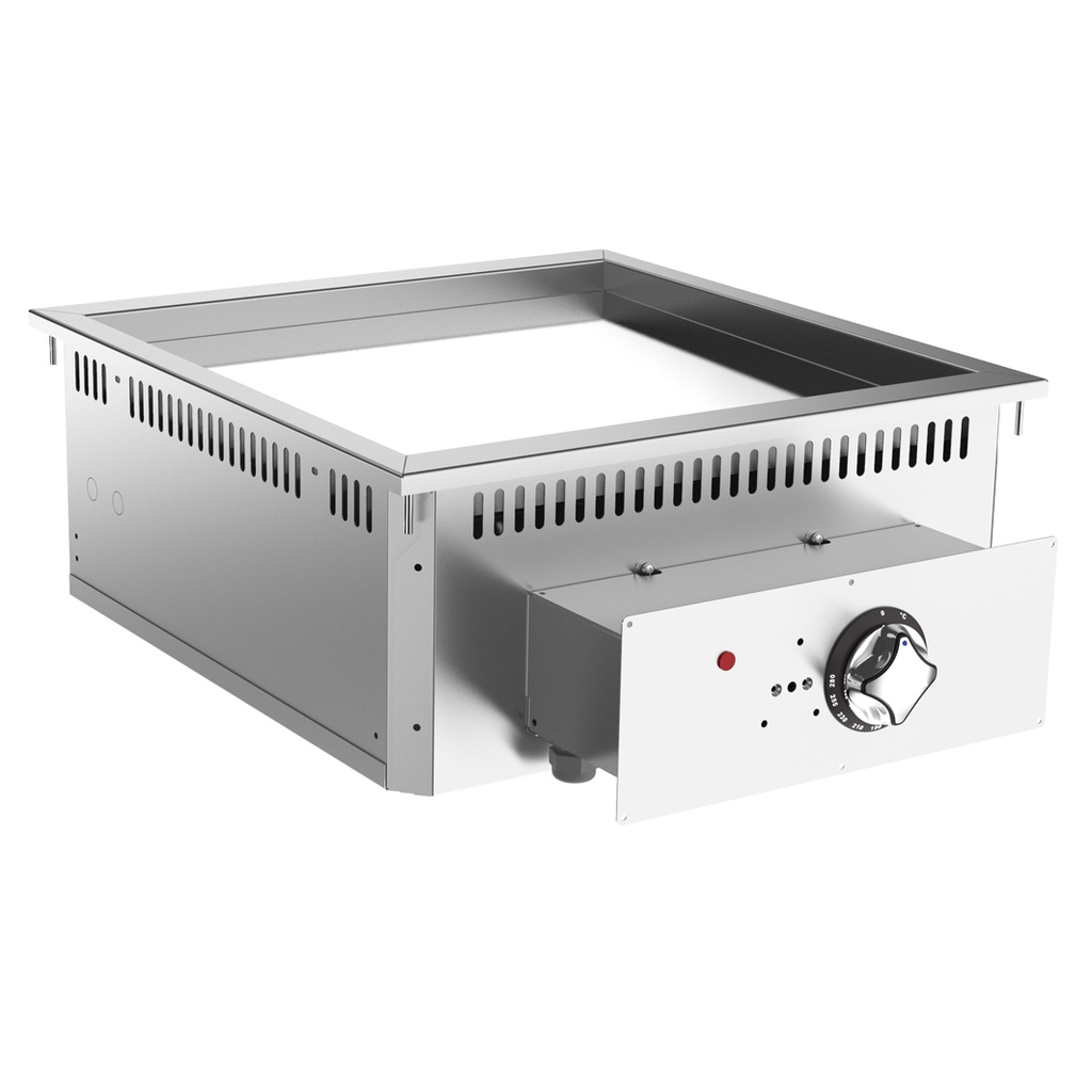 Mareno 700 drop-in bakplaat 60cm, verchroomd bakoppervlak