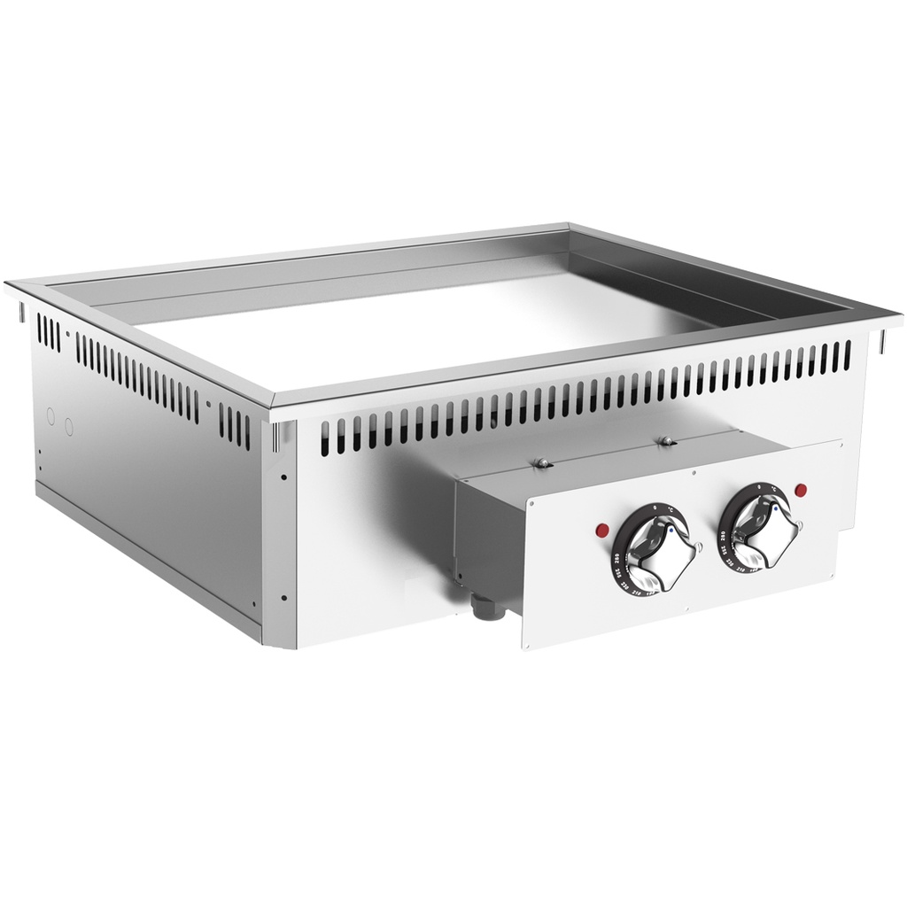 Mareno 700 drop-in bakplaat 80cm, verchroomd bakoppervlak