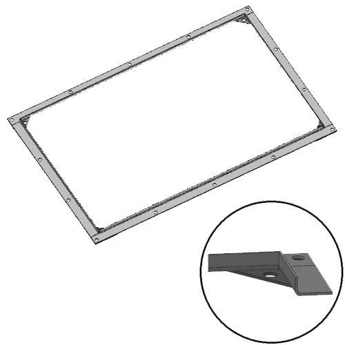 Mareno 700 drop-in installatie frame voor op het werkblad, t.b.v. 40cm units