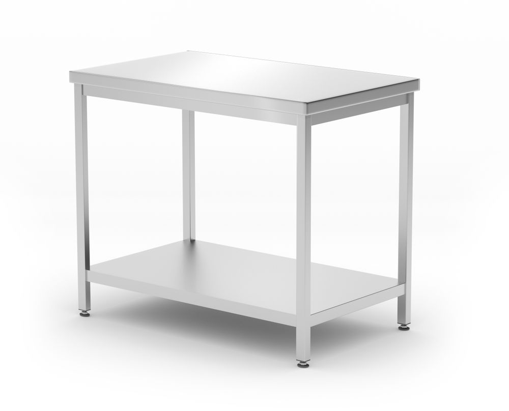 HENDI Centrale tafel met plank – geschroefd, diepte 600 mm 811511