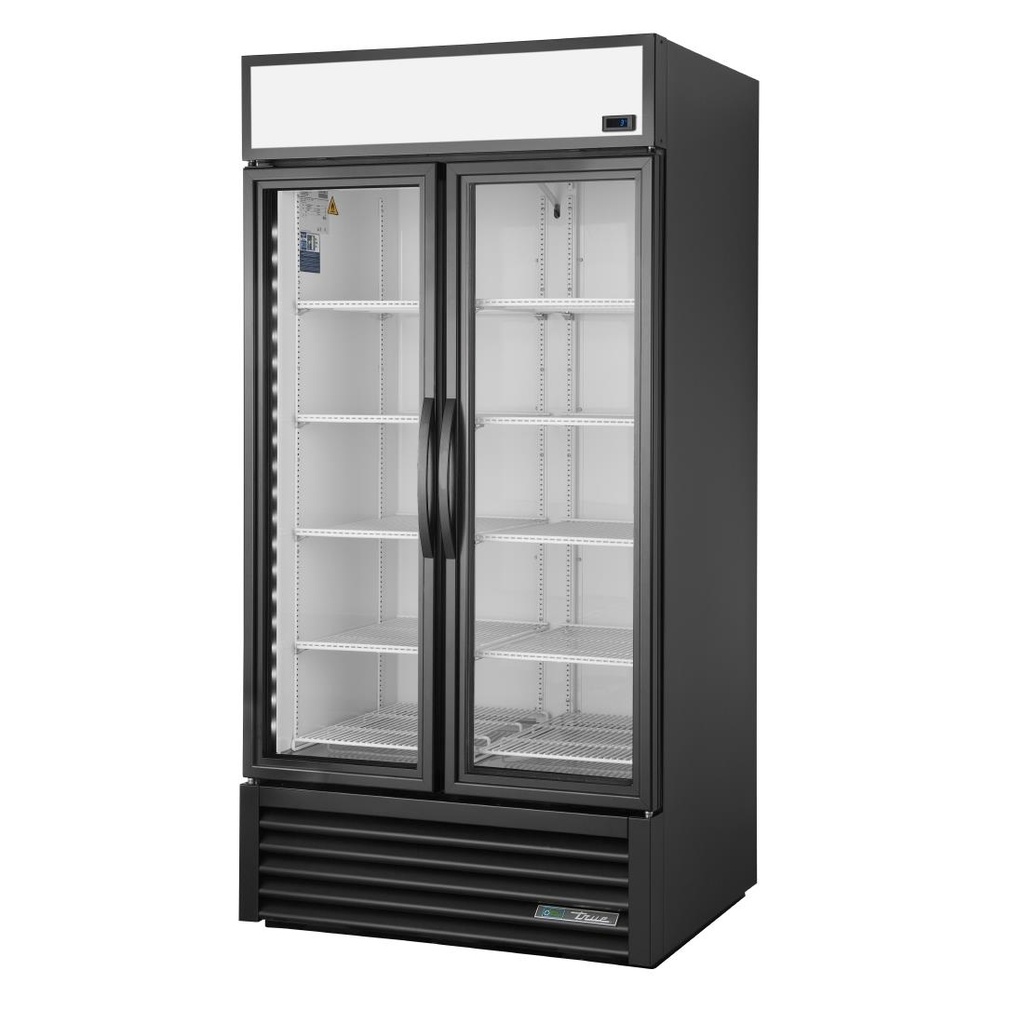 True Koeling Met 2 Glazen Deuren 991L Staand Zwart Gdm-35-Hc-Tsl01