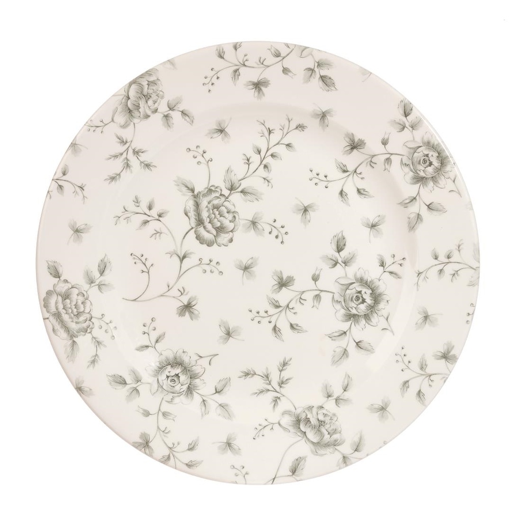 Churchill Rose Chintz Grey Bord 30.5cm (6 stuks)