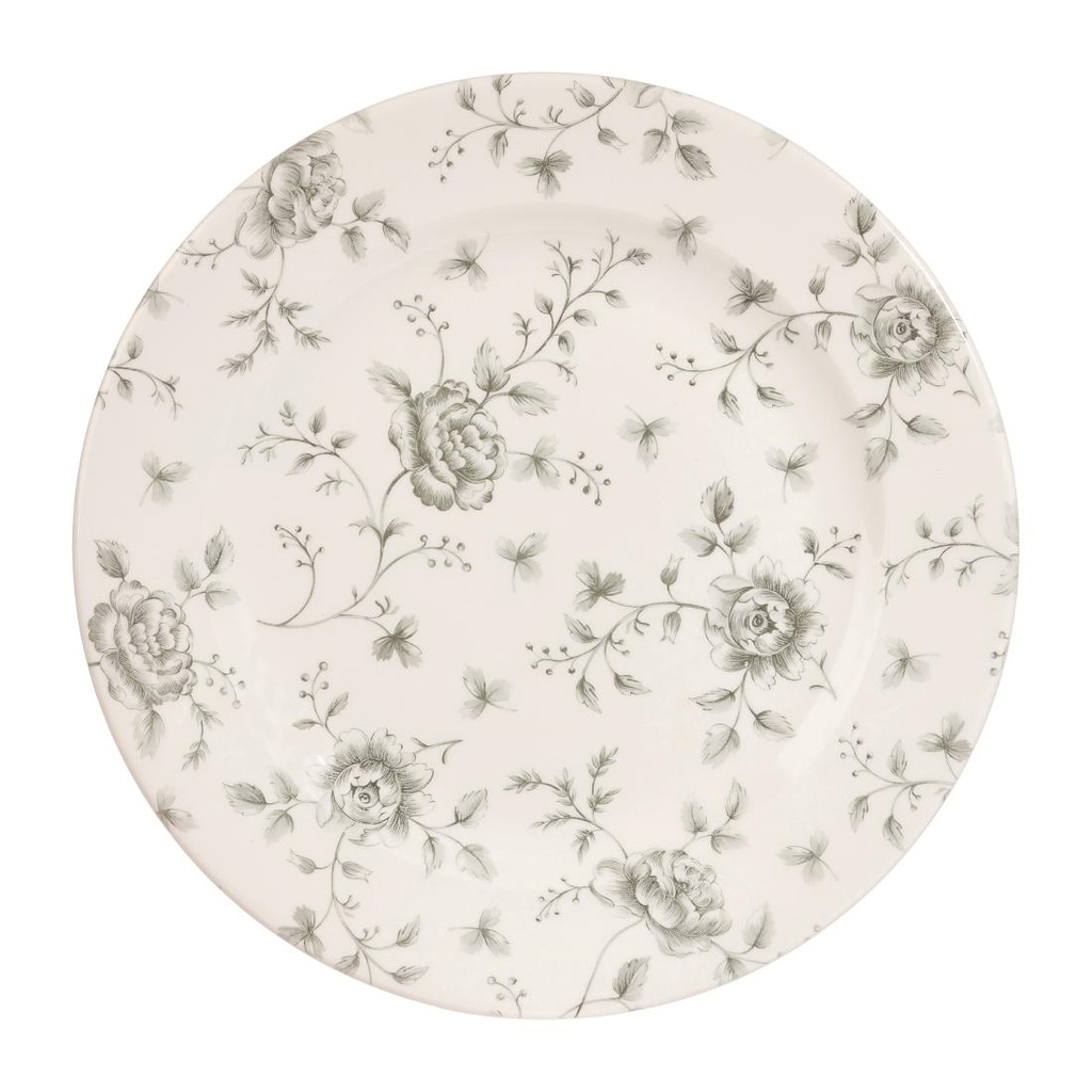 Churchill Rose Chintz Grey Bord 27.6cm (6 stuks)