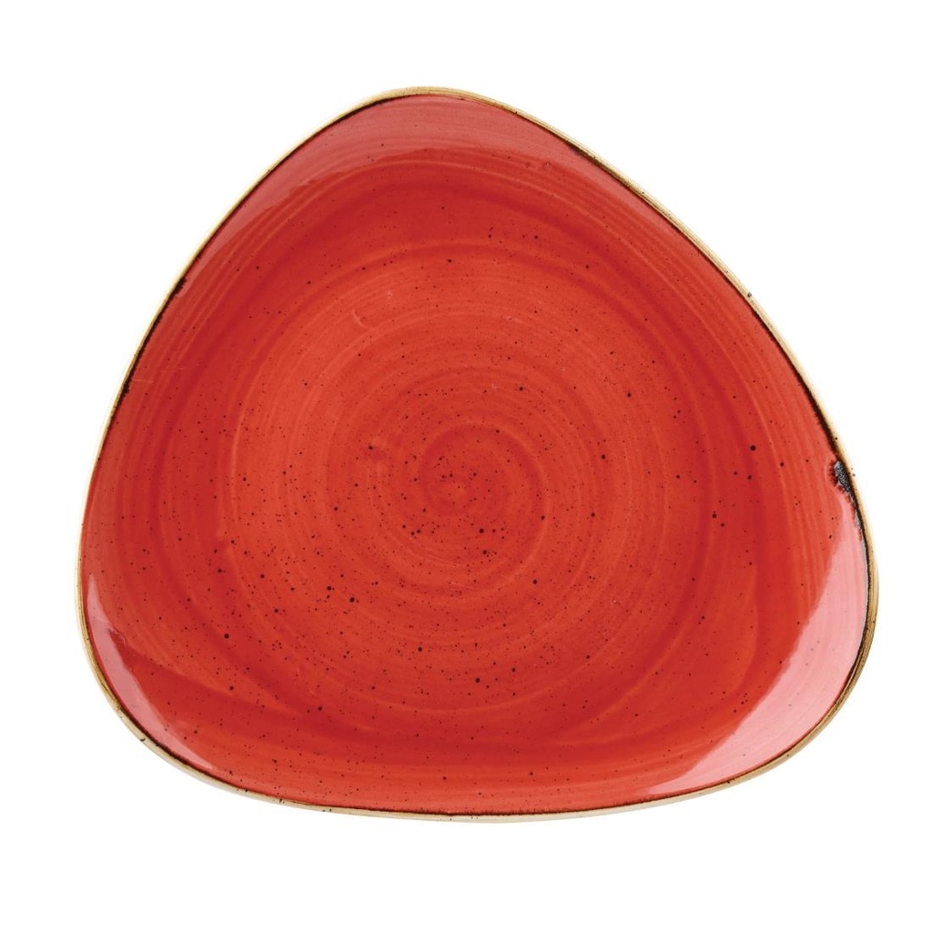 Churchill Stonecast Berry Red Lotus Bord (12 stuks)