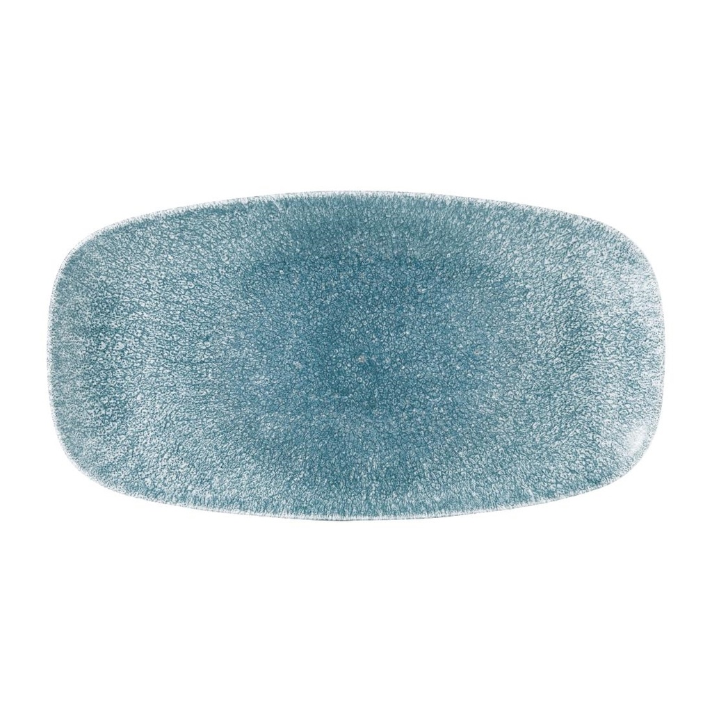Churchill Raku Topaz Blue Chefs Ovaal Bord 29.8 x 15.2cm (12 stuks)