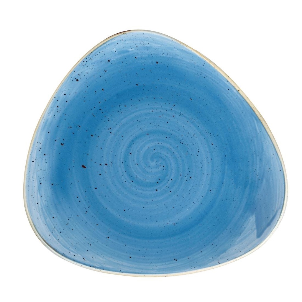 Churchill Stonecast Cornflower Blue Driehoekig Bord 22.9cm (12 stuks)