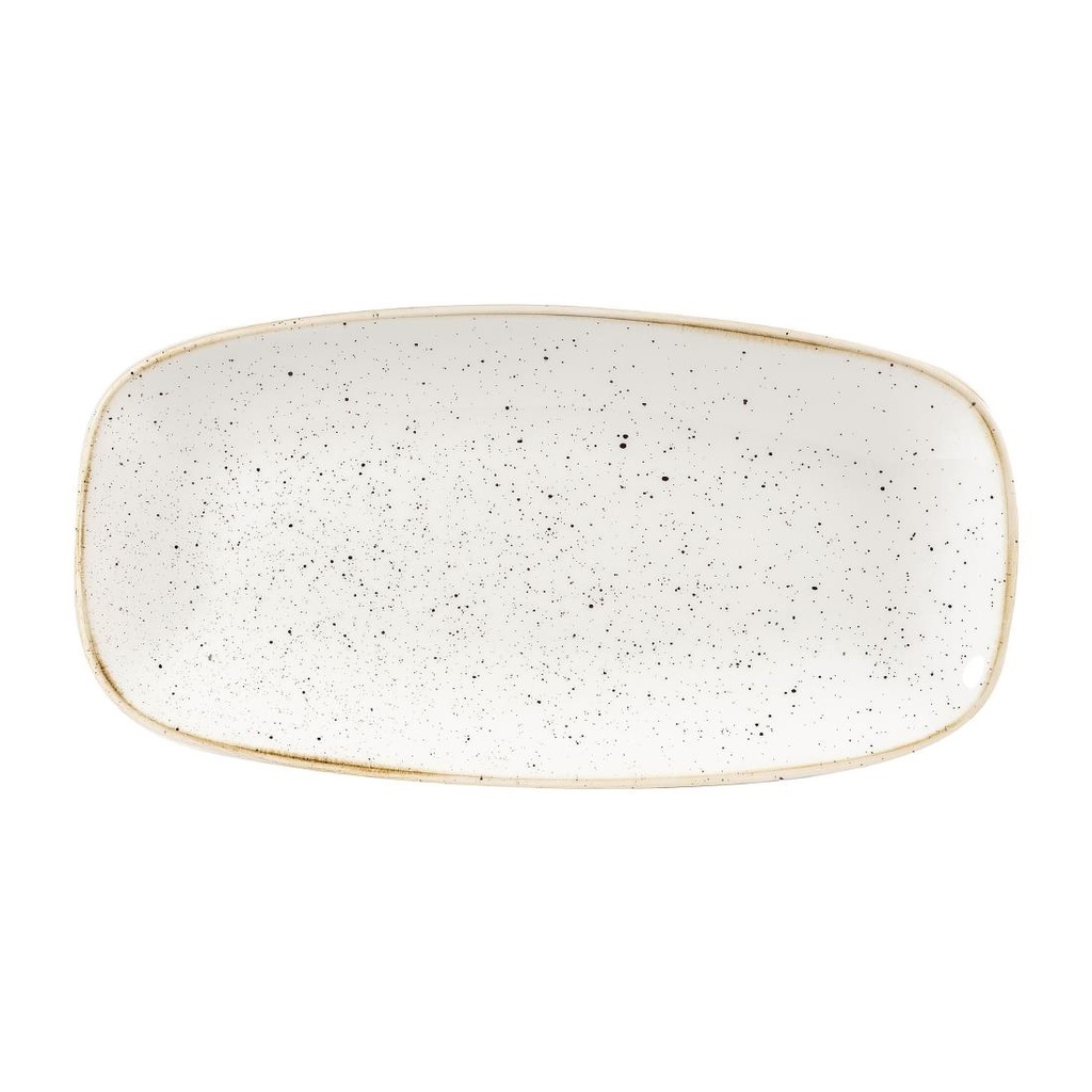 Churchill Stonecast Barley White Chefs Ovaal Bord 29.8 x 15.2cm (pak van 12)