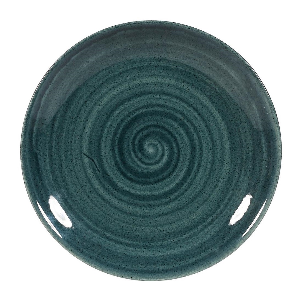 Churchill Stonecast Patina Rustic Teal Evolve Coupe Bord 16.5cm (pak van 12)