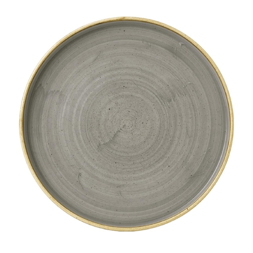 Churchill Stonecast Grey Bord Met Opstaande Rand 25.9cm (6 stuks)