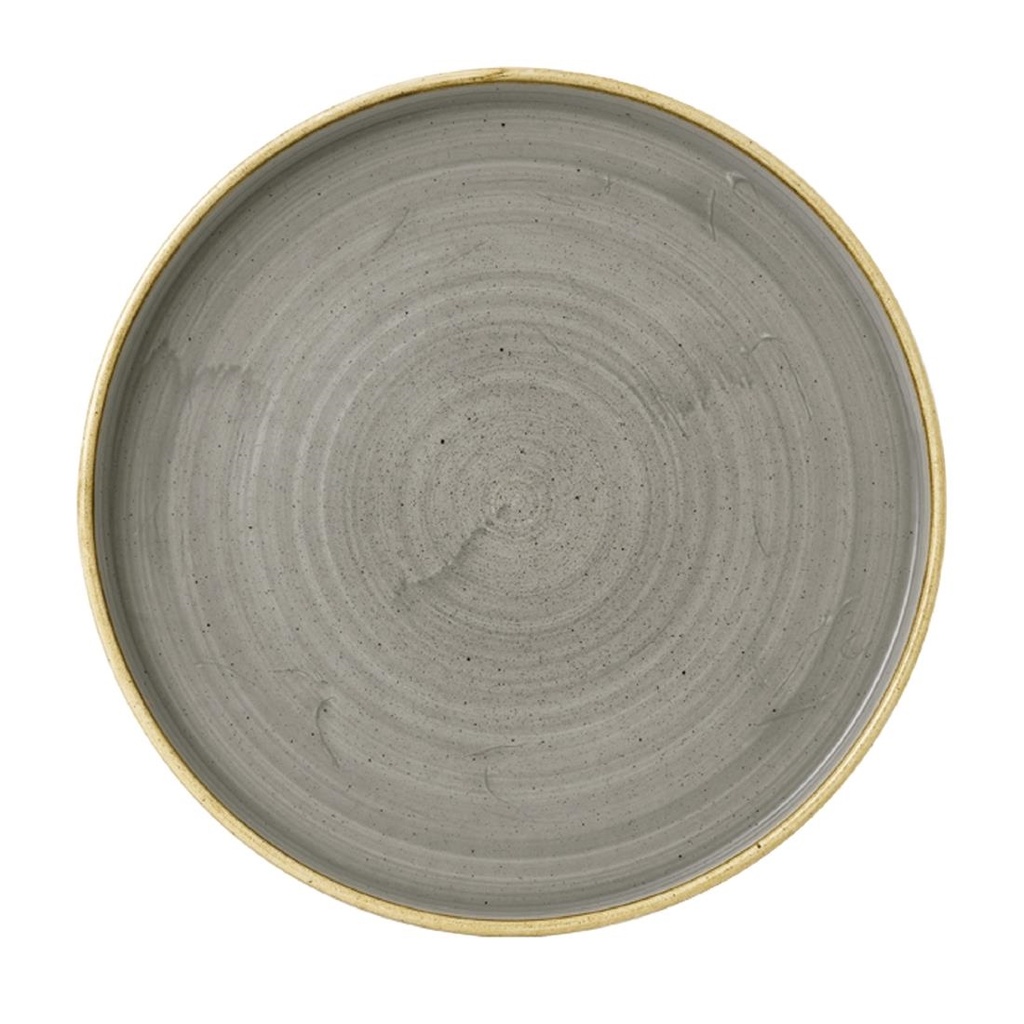 Churchill Stonecast Grey Bord Met Opstaande Rand 25.9cm (pak van 6)