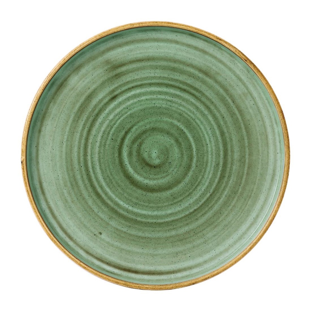 Churchill Stonecast Samphire Green Bord Met Opstaande Rand 25.9cm (6 stuks)