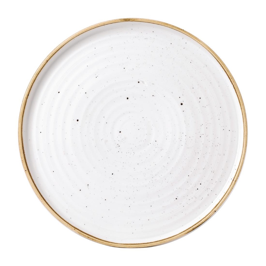 Churchill Stonecast Barley White Bord Met Opstaande Rand 27.9cm (pak van 6)