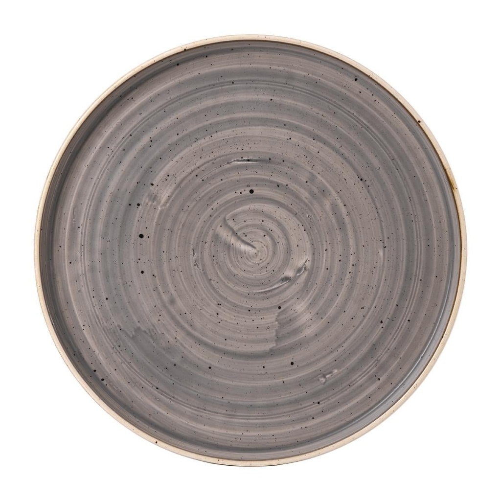 Churchill Stonecast Grey Bord Met Opstaande Rand 27.9cm (6 stuks)