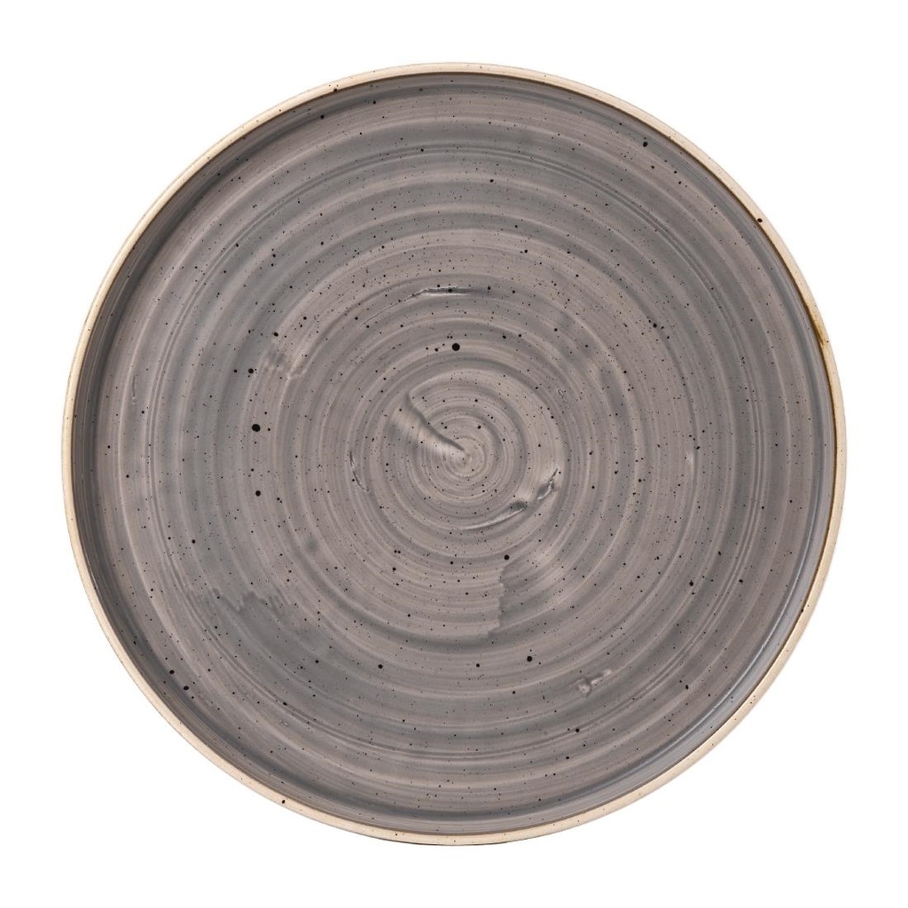 Churchill Stonecast Grey Bord Met Opstaande Rand 16cm (6 stuks)