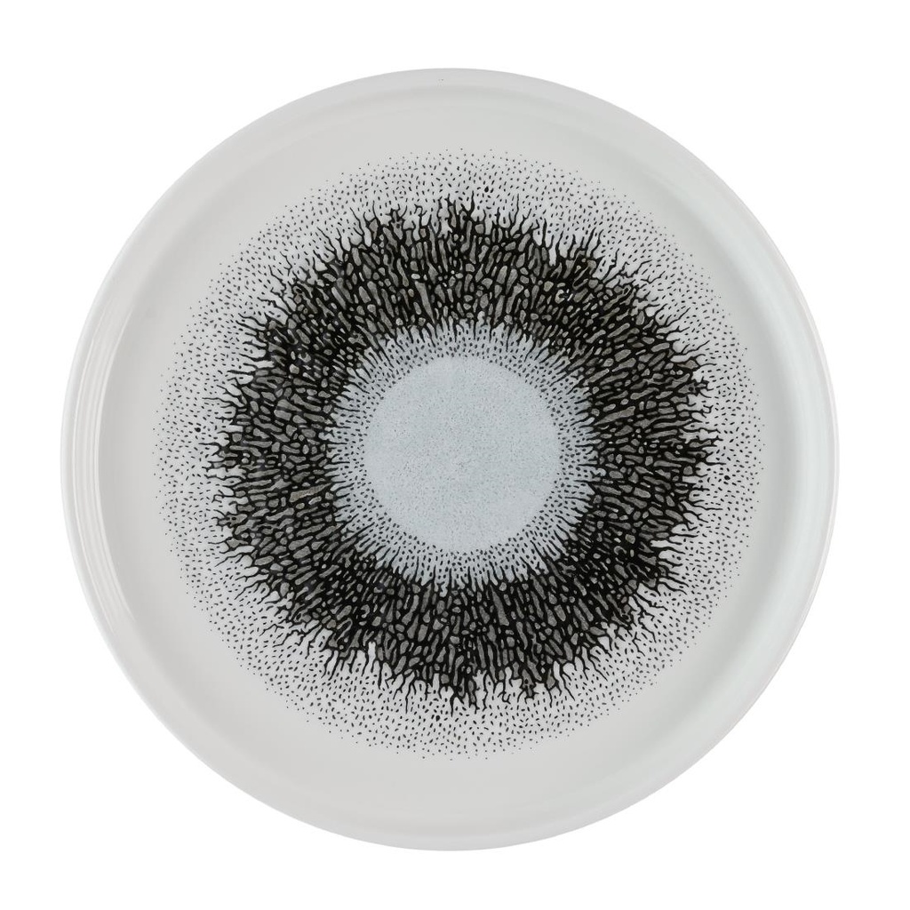 Churchill Studio Prints Fusion Black Walled Bord Met Opstaande Rand 21cm (6 stuks)