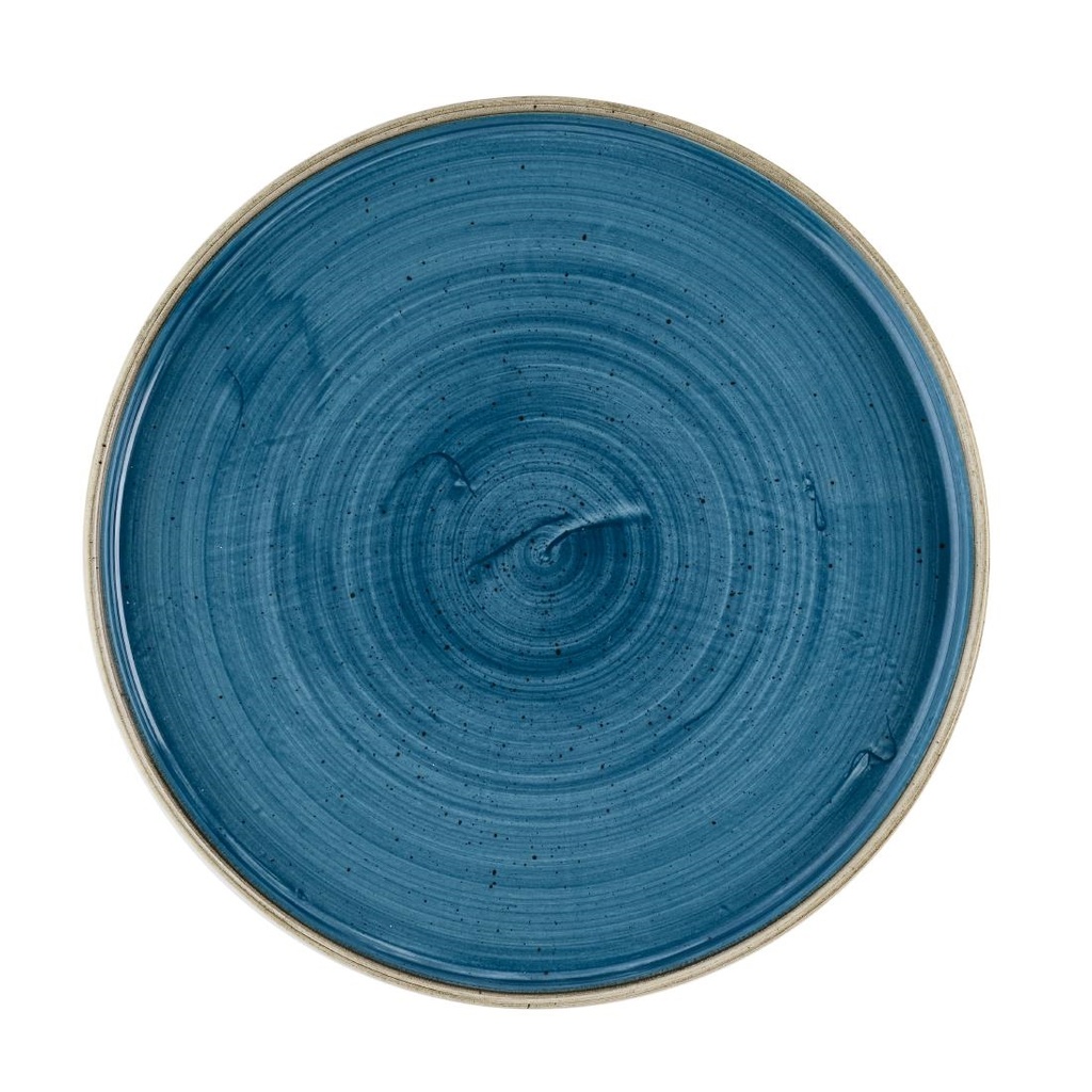 Churchill Stonecast Java Blue Bord Met Opstaande Rand 25.9cm (pak van 6)