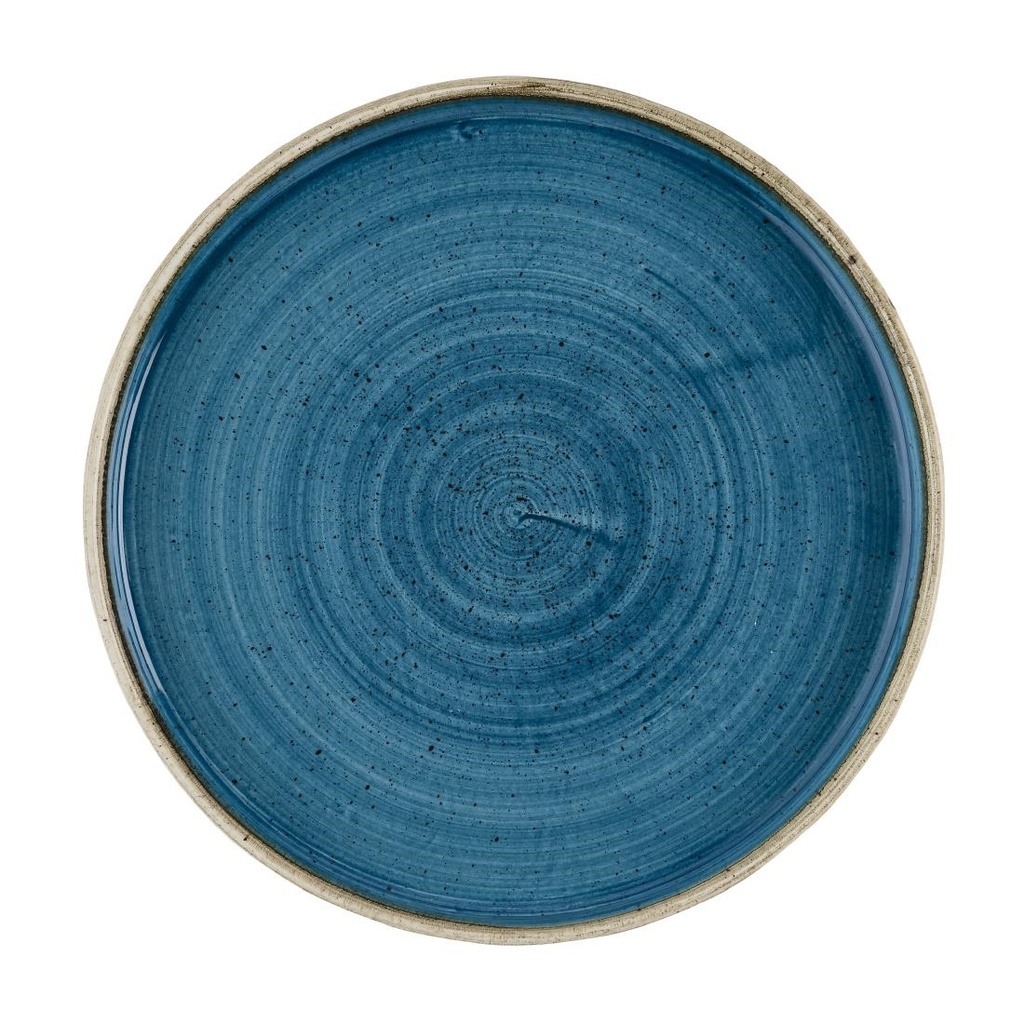 Churchill Stonecast Java Blue Bord Met Opstaande Rand 21cm (pak van 6)