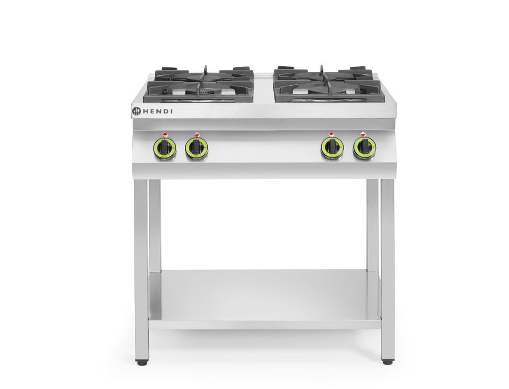 HENDI Gasfornuis Kitchen Line 4-pits open standaard 227589