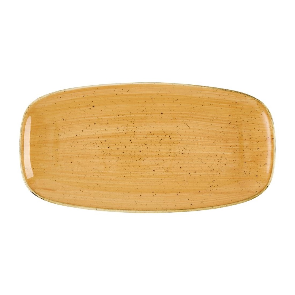 Churchill Stonecast Tangerine Chefs' Oblong No. 3 Borden (Pak Van 12)