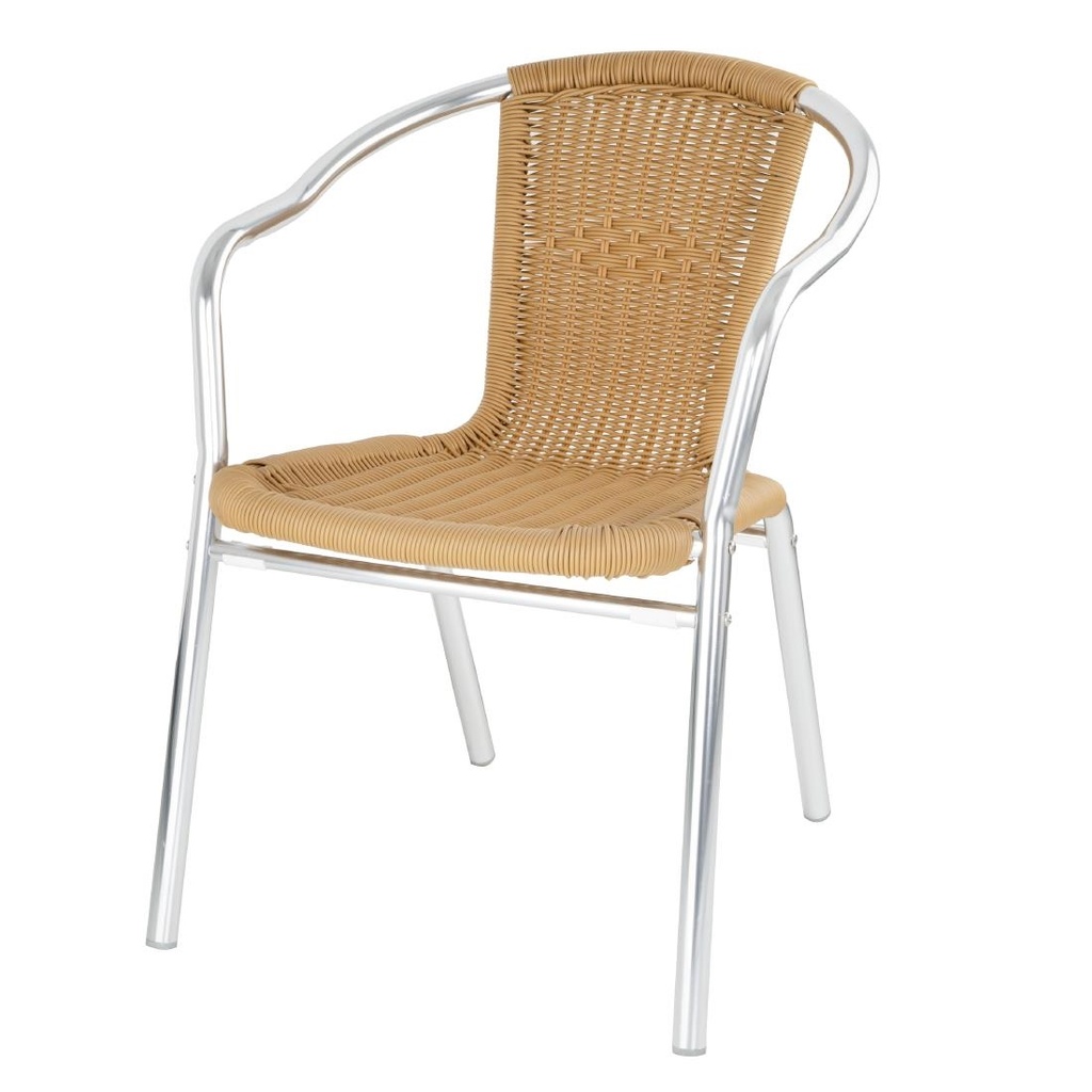 Bolero Natuurlijke Rotan Stoelen Met Aluminium Frame (Set Van 4)