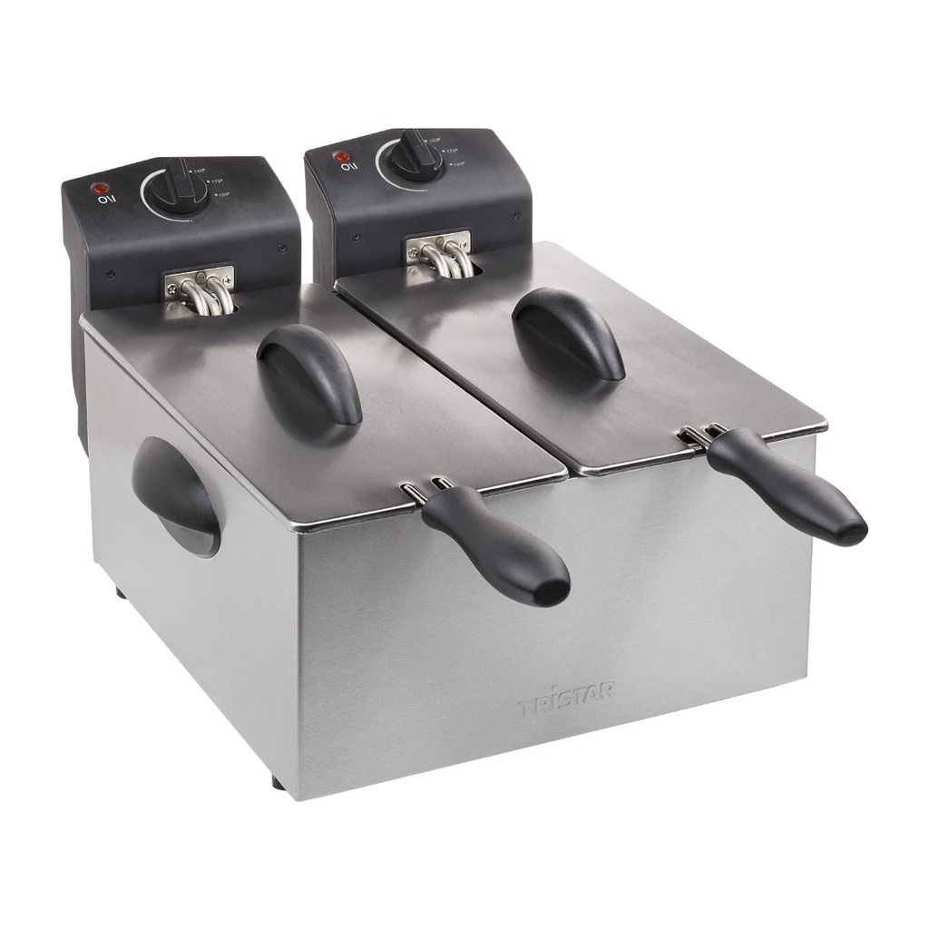 Tristar Dubbele Mand Frituur Fr-6937 - 2 x 3L Roestvrij Staal