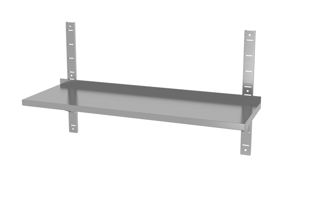 HENDI Wandplank verstelbaar, enkel, met 2 steunen 811801