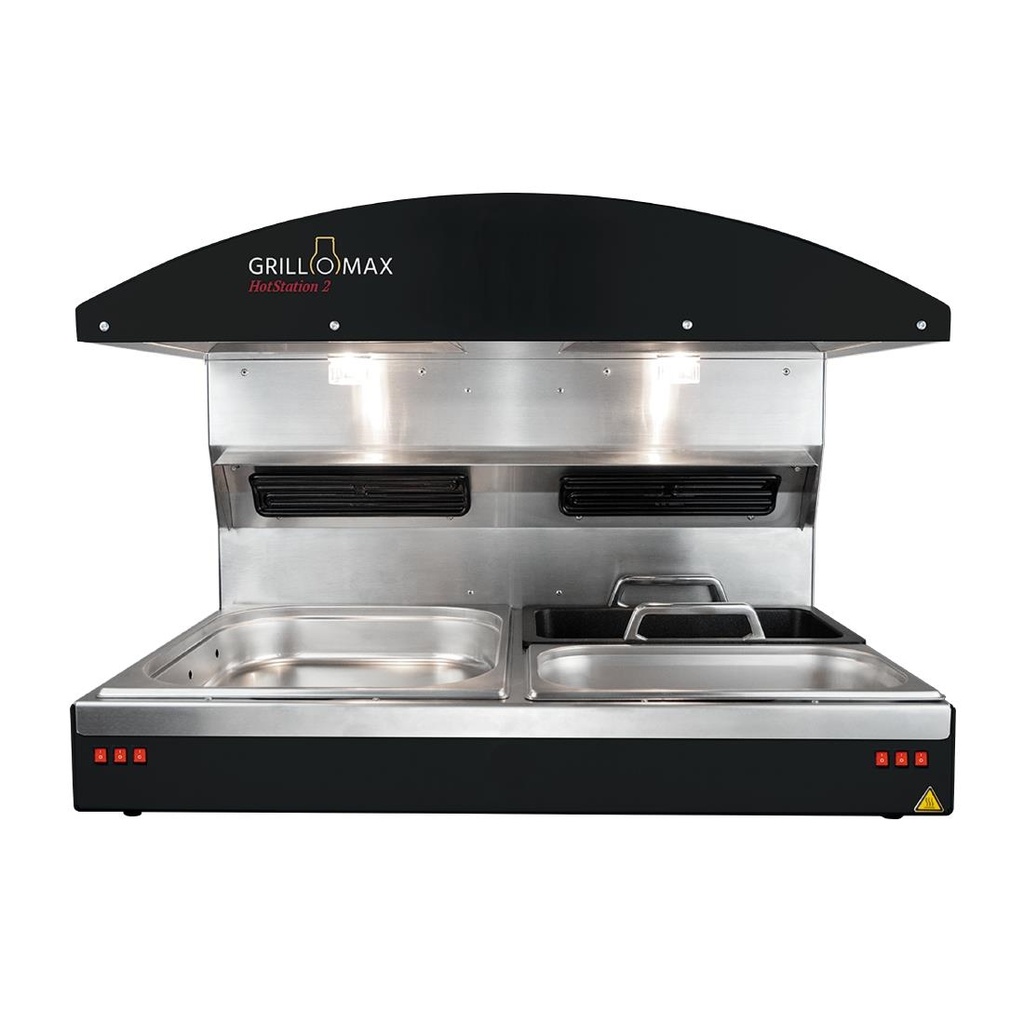 Verwarmingsstation met 2 GN-containers 2/3 Hotstation 2 Grillomax 3D 2000W