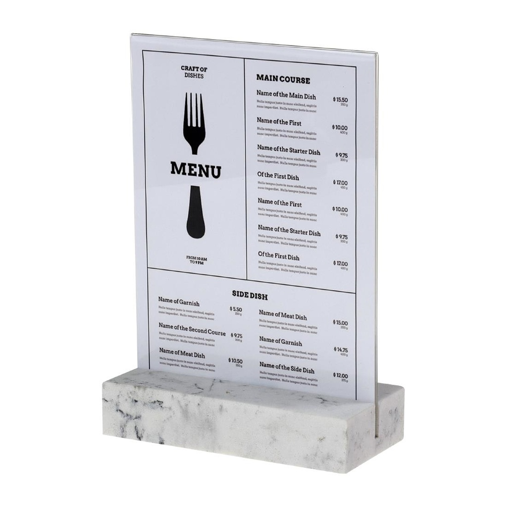 Europel Bordenhouder A5 Polystone Wit