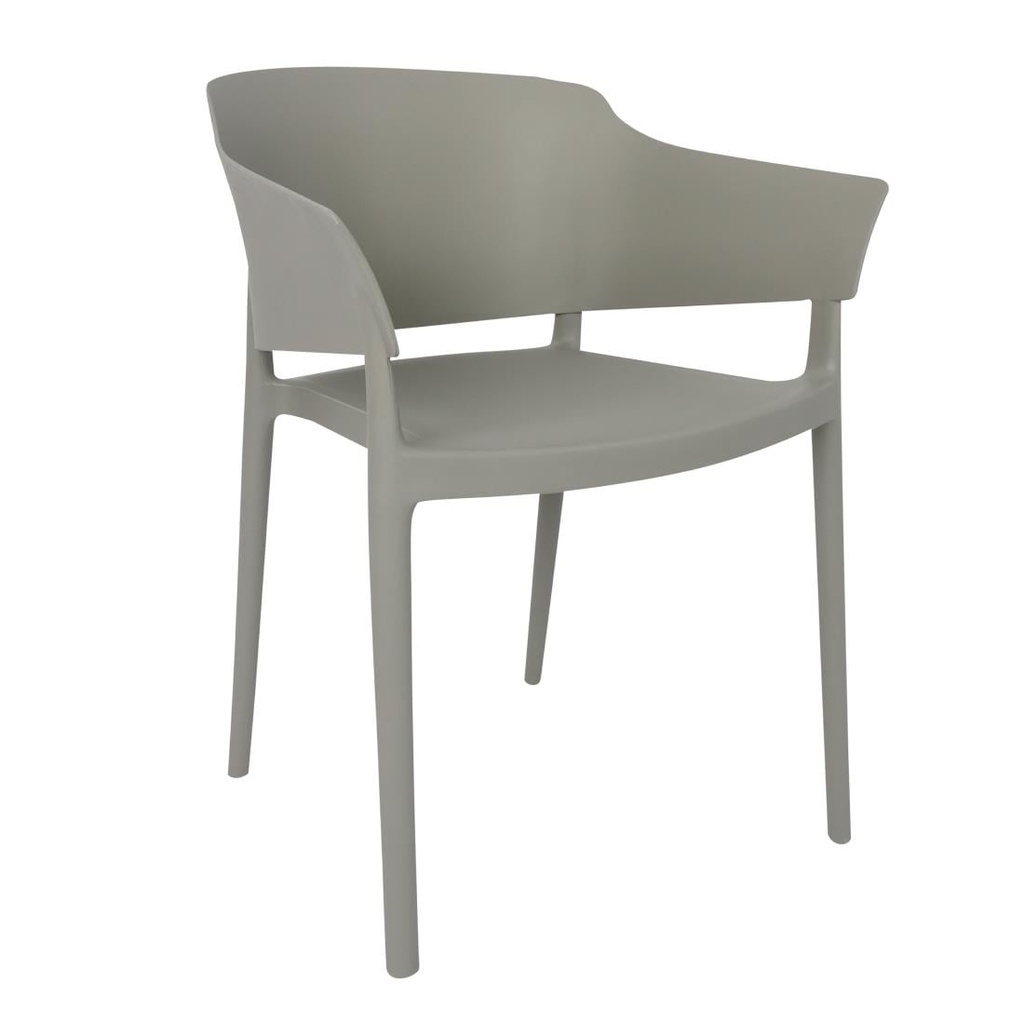 Bolero Lorenzo Caféstoelen Middengrijs (2 stuks)